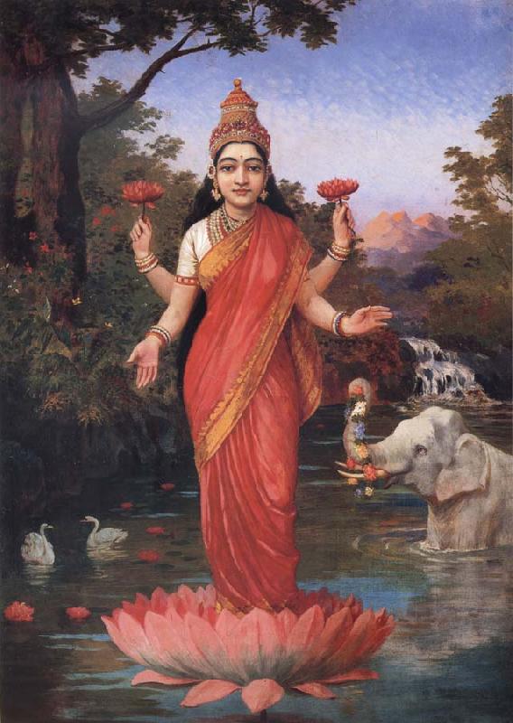 Raja Ravi Varma Goddess Lakshmi France oil painting art